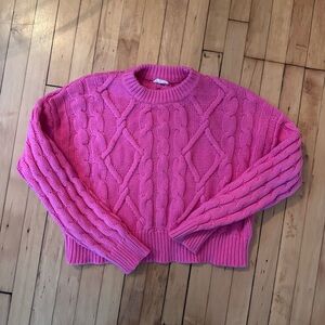 Pink cropped sweater